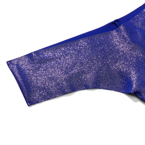 Victoria's Secret Sexy Illusions No Show Thong Panty Violet Shimmer M NEW - Picture 3 of 7